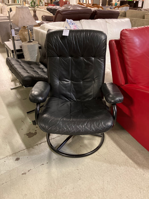 Black leather swivel Chair (used)