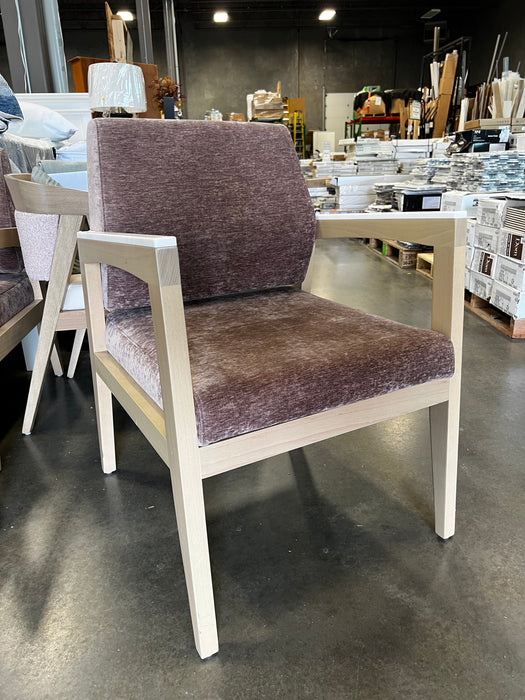 Accent Chair in Rose Velveteen Performance Fabric (used)
