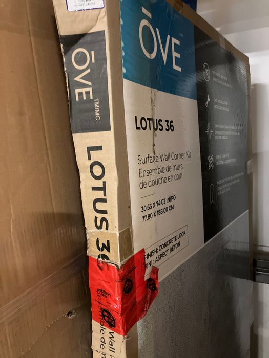 OVE Decors Lotus 31-in x 74-in Grey Concrete Finish Shower Panel (New)