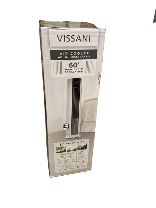 Vissani 3-in-1 Portable Evaporative Air Cooler, Tower Fan & Humidifier for 320 Sq. Ft. with Remote Control (new)