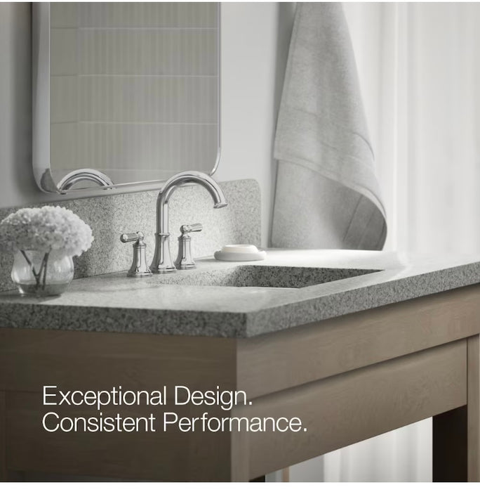 KOHLER Capilano Widespread bathroom sink faucet in Polished Chrome