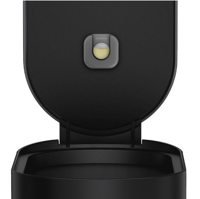 Simplehuman 45 Liter / 12 Gallon Slim Hands-Free Kitchen Step Trash Can with Liner Rim, Matte Black