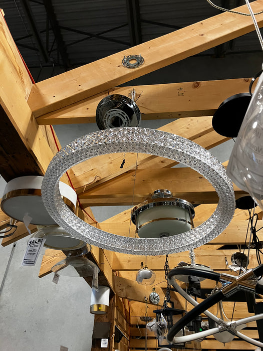 Chrome Acrylic Chandelier ( New)