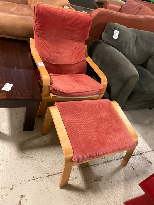 Armchair with footstool(used)