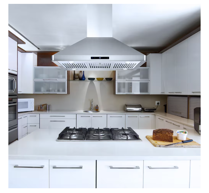 36 in. Lumin Collection Ducted Island Range Hood