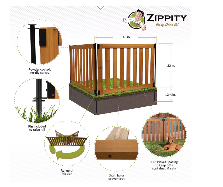 Zippity Wood Fence
