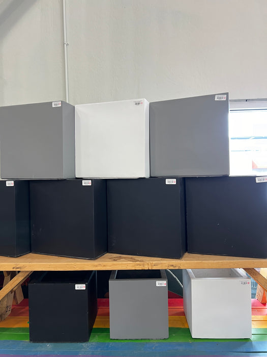 Square Modern Fibreglass Planters (new)