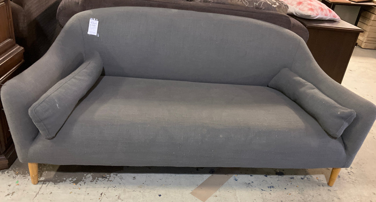 Grey Couch with wooden legs (used)