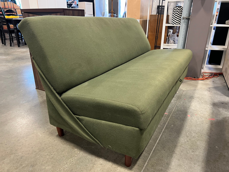 Midcentury Style Olive Green Sleeper Sofa (used)