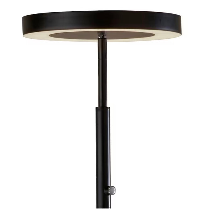 71.65-inch H 1-Light Black Integrated LED Floor Lamp with Adjustable Shades and Touch Dimmer