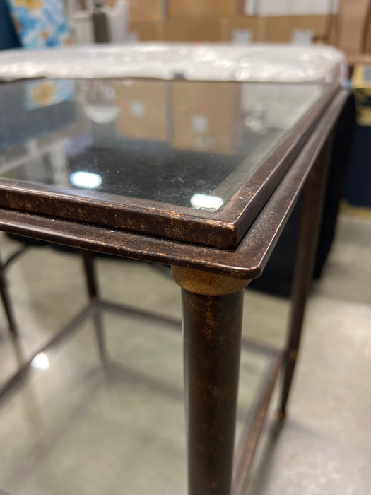 Glass Two Tiered Side Table (used)