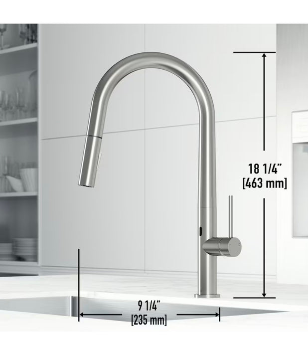 VIGO Greenwich Single-Handle Pull-Down Sprayer Kitchen Faucet and Touchless Sensor in Stainless Steel (new)