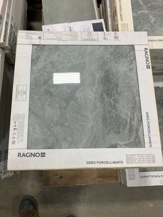 Ragno Bistrot Crux Grey Glossy Tile 60cm x 60cm (70sqft/box)