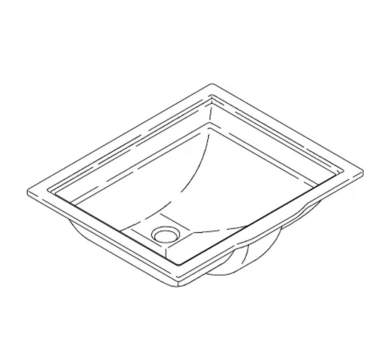 Undermount Bathroom Sink with Overflow Drain