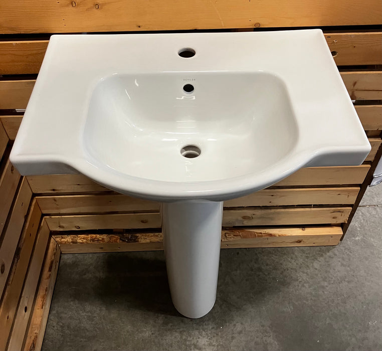 KOHLER 24" Pedestal Bathroom Sink With Single Faucet Hole (New)