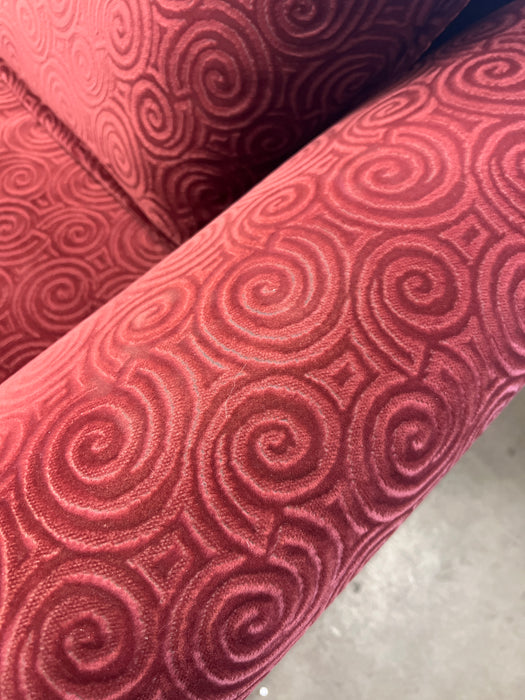 Burgundy Swirl Sofa