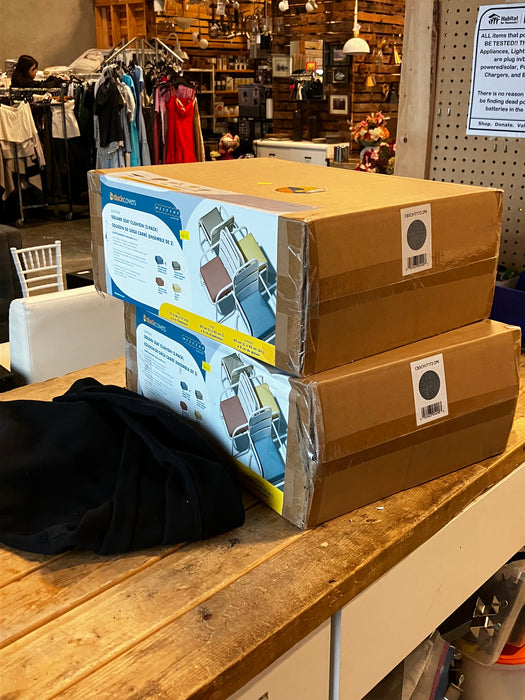 Duck Covers Weekend Water-Resistant Outdoor Patio Dining Seat Cushion, 17 x 17 x 3 Inch, Blue Shadow, 2 Pack