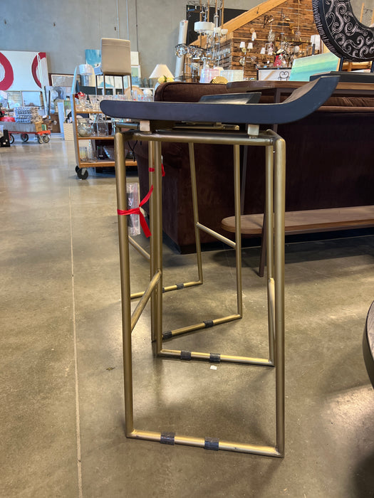 Wood and Brass Bar Stools (new)