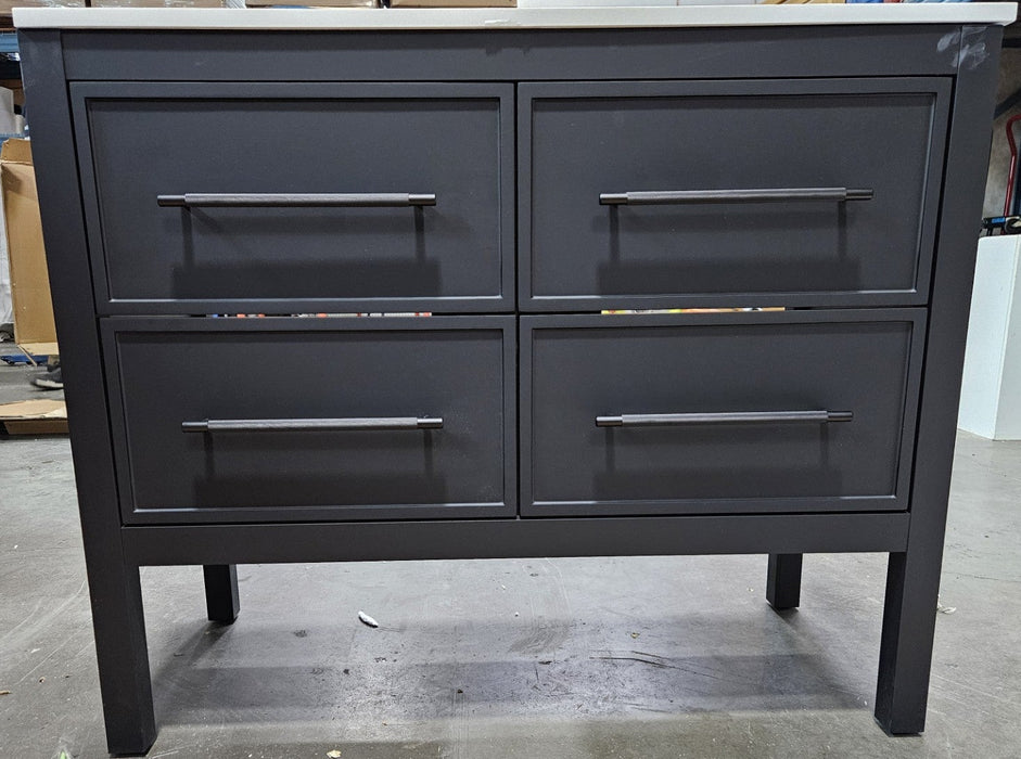 Vistara 42-inch W x 19-inch D Freestanding Bath Vanity with Black Handle