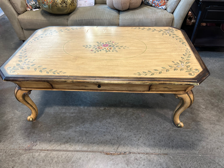 French Style Painted Coffee Table (used)