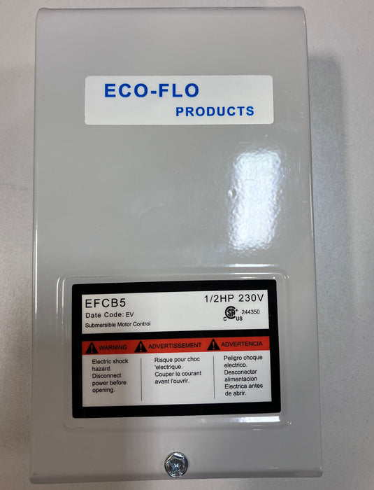 ECOFLO Control Box for 4 Inch Sub Well Pmp, 1HP, 3W (New)