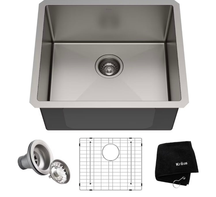 Kraus Standart PRO Undermount Stainless Steel 21 inch Single Bowl Kitchen Sink (New)