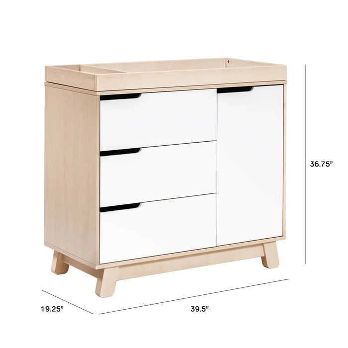 Hudson 3-Drawer Changer Dresser with Removeable Changing Tray - Colour Washed Natural White - M4223NXW
