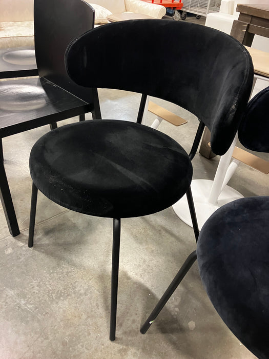 Birba Black Velvet Dining Chair (New)