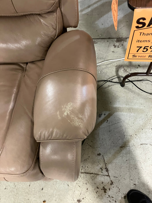 Beige Recliner Loveseat