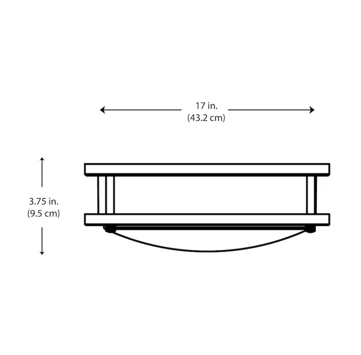 Bel Air Lighting Barnes 17 in. 3-Light Brushed Nickel Flush Mount Ceiling Light with Frosted Acrylic Shade (new)