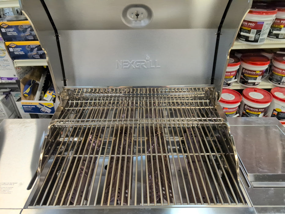 Nexgrill 4-Burner Propane BBQ Grill Convertible to Natural Gas in Stainless Steel with Side Burner (new)