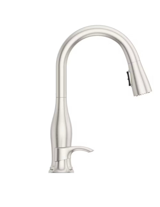Pfister Wray 1-Handle Stainless Steel Pull Out/Pull Down Kitchen Faucet/Kitchen Sink Faucet/Tap with Soap Dispenser (new)