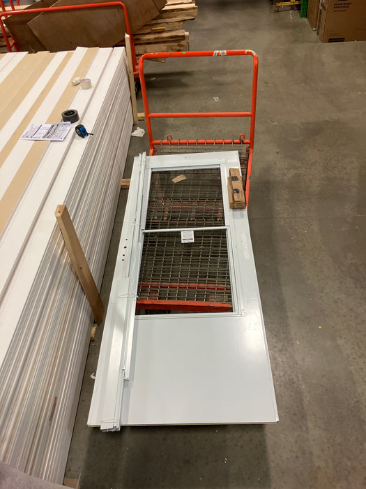 Andersen 400 Series 32-inch x 80-inch White Partial View Universal 3/4 Light Retractable Storm Door (Used)