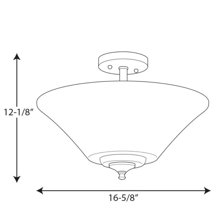 Progress Lighting Joy Collection 3-light Brushed Nickel Semi-Flushmount (new)