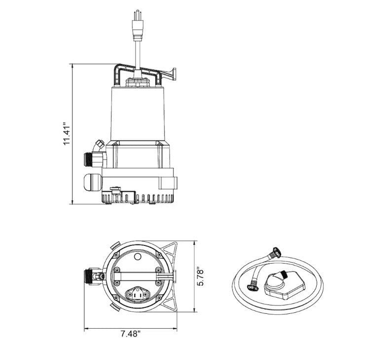 Everbilt 1/4 HP 2-in-1 Utility Pump (new)