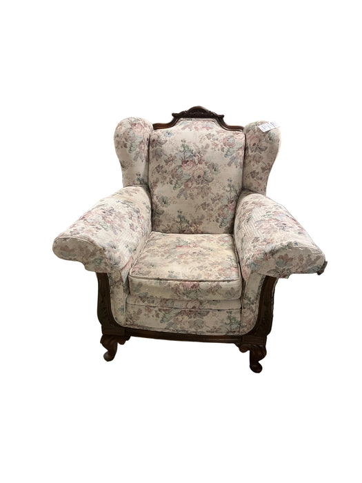 Floral White Armchair (used)
