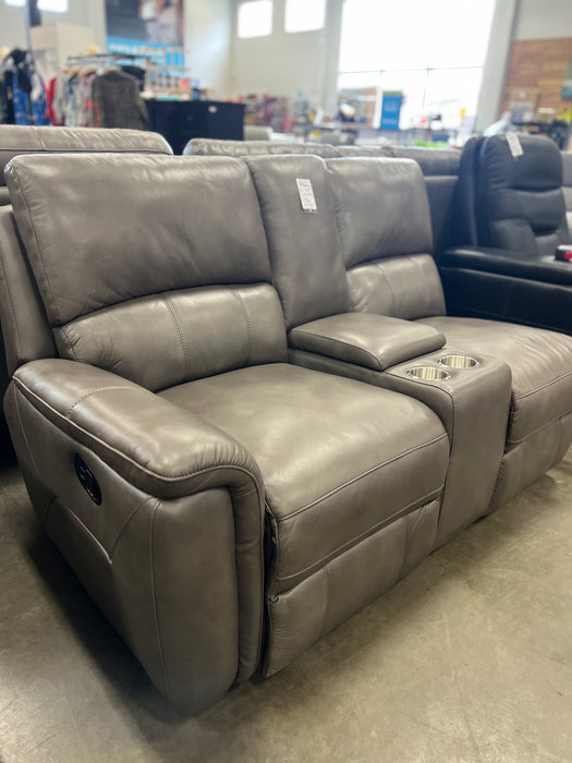 Grey Leather 2-Seater (new)