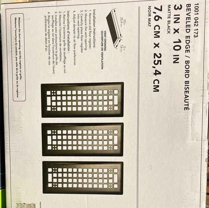 Floor Register Beveled Edge - (new)