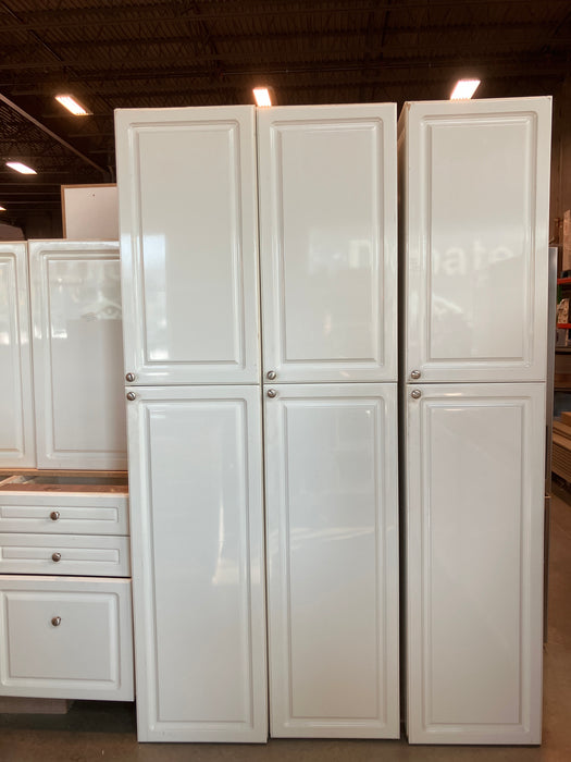 White Kitchen Beveled Cabinets