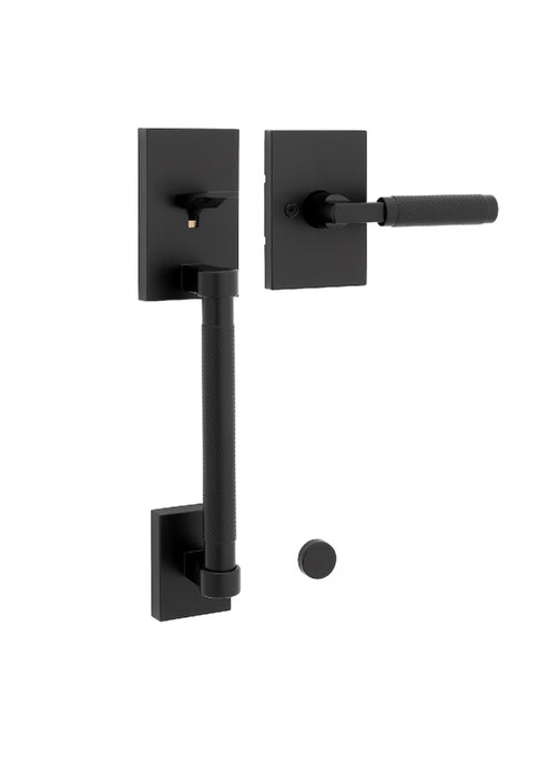 Weiser Prava x Prava Matte Black Lower Half Exterior Door Handle Set/Entry Door Lever with Knurled Handles (new)