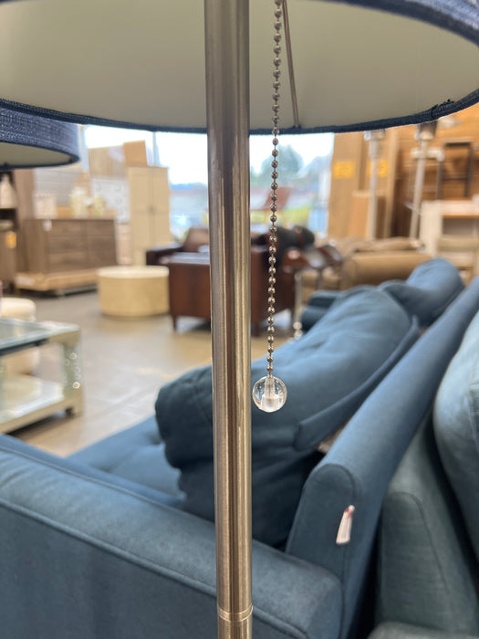 Kyoto Blue and Chrome Floor Lamp