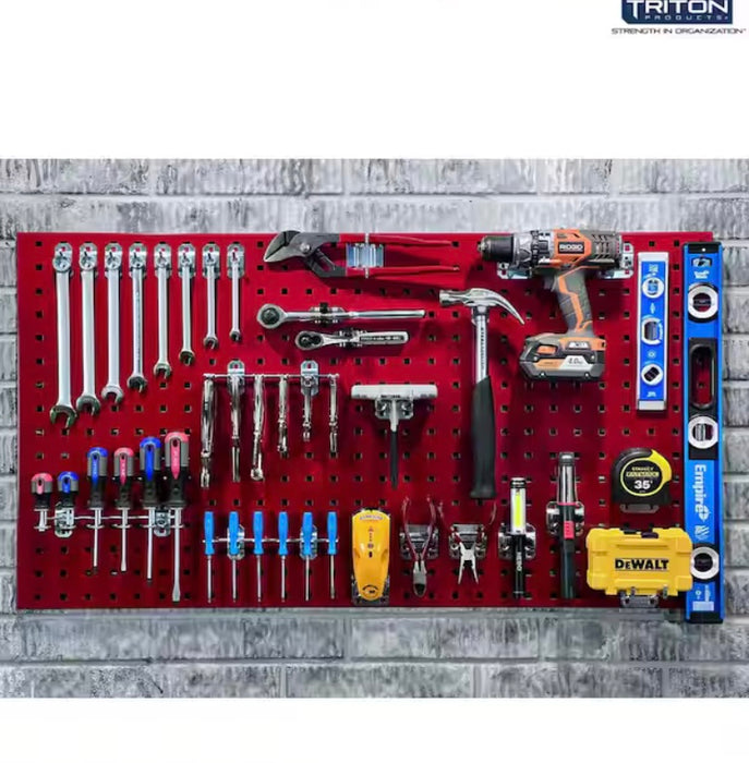 Triton Products LocBoard 36 in. H X 18 in. W Steel Pegboards with 30 pc. LocHook Assortment & Hanging Bin System (New)