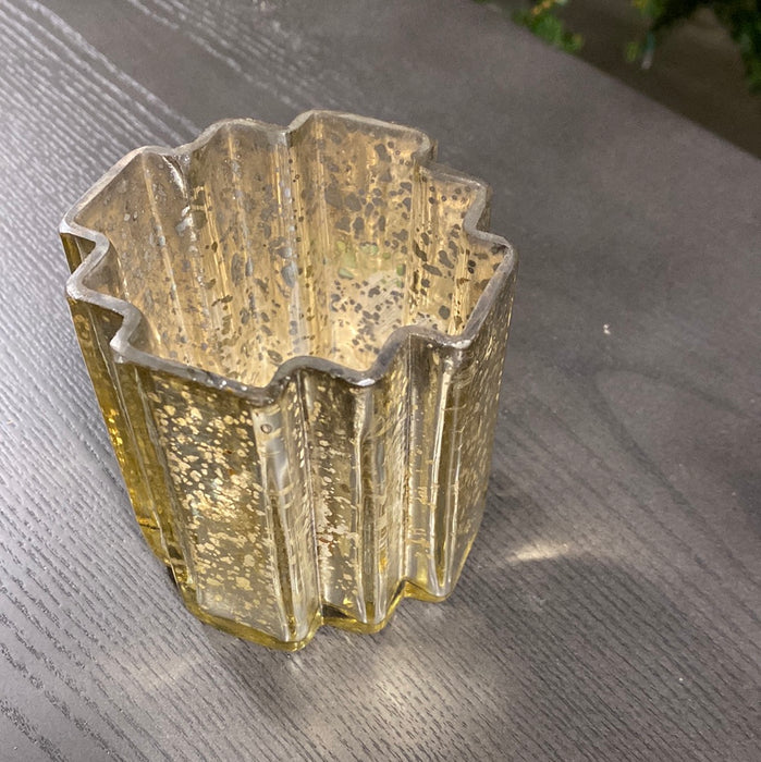 Textured Glass Candle Holder