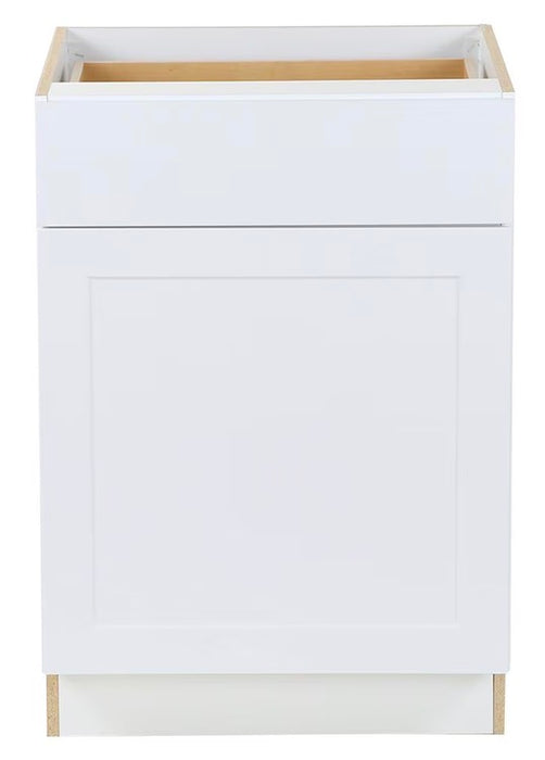 Edson 24 in. W x 35 H x 25 D Assembled Kitchen Door Drawer Base Cabinet, White (B24L)