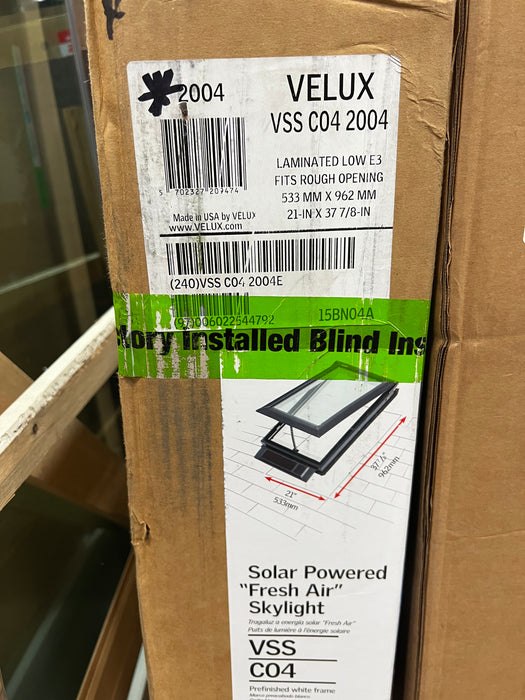 21 1/2" Solar Powered Deck Mount Skylight
