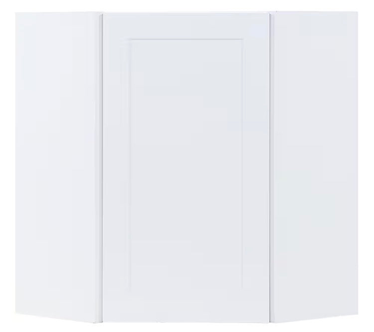Edson 24 in. W x 30 H x 13 D Assembled Kitchen Corner Wall Cabinet, White (WA2430L)