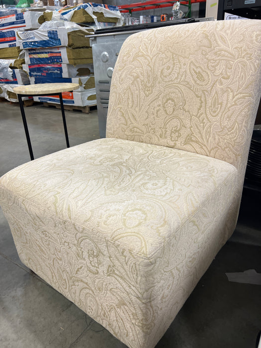 Cream Paisley Slipper Chair (used)