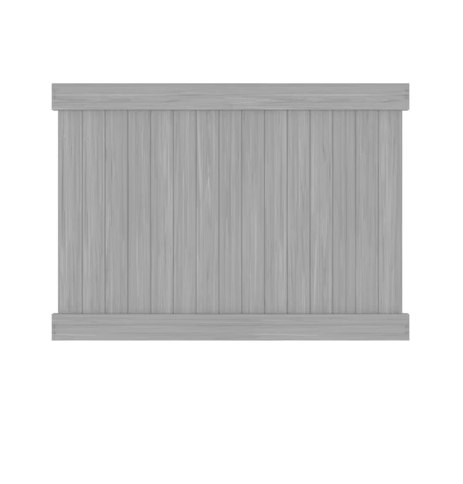 Barrette Outdoor Living 6' x 8' Vinyl Privacy Fence Panel Kit with 5.5" Rails Driftwood Grey (new)