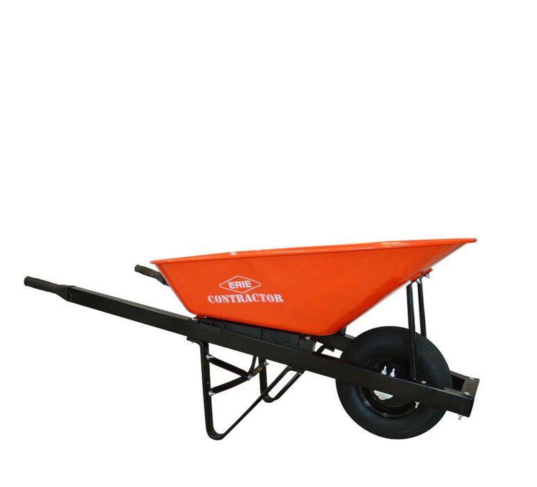 ERIE 6 cu. ft. Contractor Steel Wheelbarrow with Pneumatic Tire (new)
