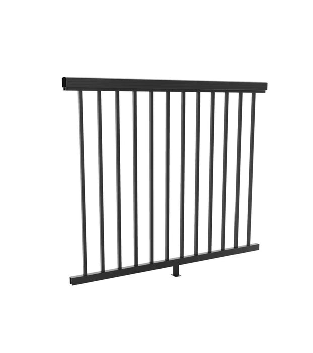 Peak RailBlazers 4 ft. W x 36 in. H Aluminum Deck Railing Pre-Assembled Panel in Matte Black (new)